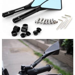 Motorcycle Rear-view Mirror Black Triangle Demon Blade Style