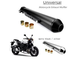 Motorcycle Vintage Cafe Racer Slip-on Exhaust Classic Brat Chopper bobber for Royal Enfield and Harley Muffler E05