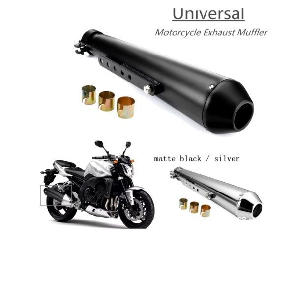 Motorcycle Vintage Cafe Racer Slip-on Exhaust Classic Brat Chopper bobber for Royal Enfield and Harley Muffler E05