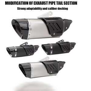 AKRAPOVIC Fish Evolution GP Exhaust Titanium carbon Fiber heat shield Exclusive laser engraved 150cc to 500cc Dual cylinder motorcycles