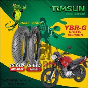 Street Version Tubeless Timsun Tires Set For YBR-G / YBR