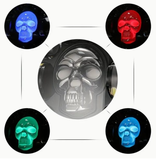 7 inch Projector LED Headlight RGB Skull Design With White Yellow Halo Ring High Low Beam DRL H4 7Inch LED Motorcyle Jeep Harley