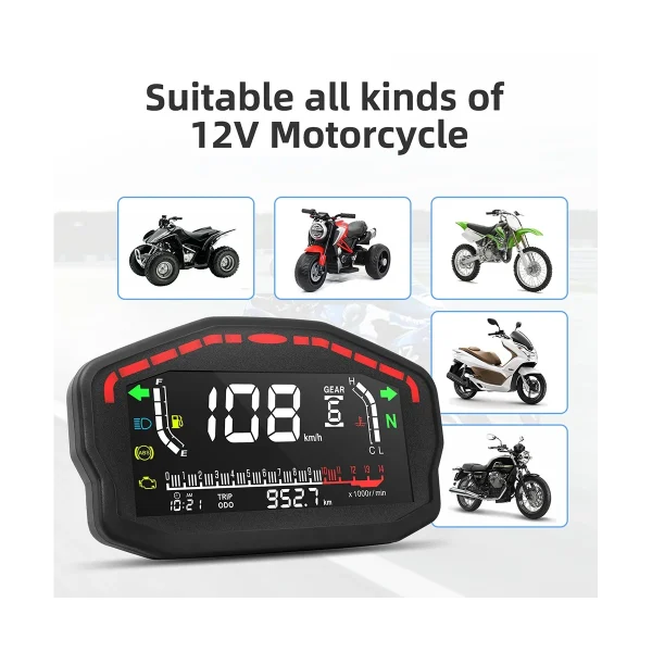 Motorcycle Digital Meter infinity Display New For Yamaha Honda Suzuki