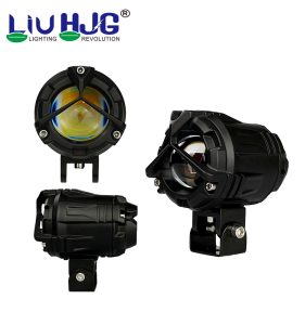 LIU HJG Mercedes Grill Shape D1 Projector Lens With Heavy Duty LED Light White Yellow Metal Body Motorcycle Jeep Outdoor