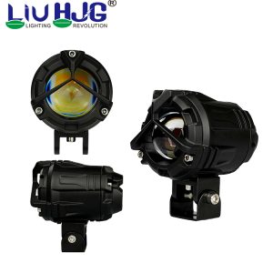 LIU HJG Mercedes Grill Shape D1 Projector Lens With Heavy Duty LED Light White Yellow Metal Body Motorcycle Jeep Outdoor