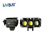 Liu HJG Three 3 Triple Led Lens 50w High Quality Waterproof Motorcycle Dual Color White Yellow Metal Body Fog Light Motorcycle Car Jeep 2Pc