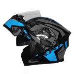 NEW JIEKAI JK-902 Blue Black Uplift Dual Visor Helmet DOT