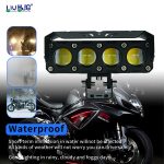 Liu HJG 4 Four Led Quad Lens 50w High Quality Waterproof Motorcycle Dual Color White Yellow Metal Body Fog Light Motorcycle Car Jeep 2Pc