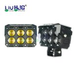 LIU HJG Six 6 Lens LED Yellow White Fog Light Motorcycles With 2 Color Mode Versatile Spot Driving Lamps for Cars Trucks Bikes 2PC