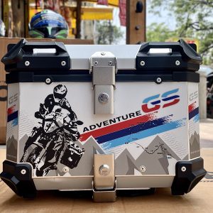 Universal Motorcycle GS Adventure Aluminum Top Box 45L - 55L Graphics Case Tail Box Luggage Fit