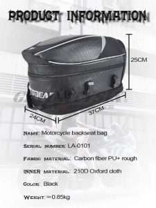 Licobear Motorcycle Tail Bag De attachable Extendable LA-0101