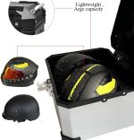 Universal Motorcycle GS Adventure ABS Plastic Back Top Box 45L Black Graphics Case Tail Box Luggage Fit Non-Removeable