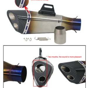 Akrapovic Twin Port Exhaust A16 High Quality Muffler Silencer Bass Loud Motorcycle