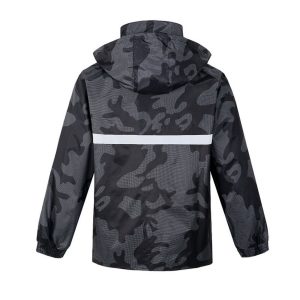 High Quality Motorcycle Waterproof Rain Suit Double Layer with Reflector Camouflage 