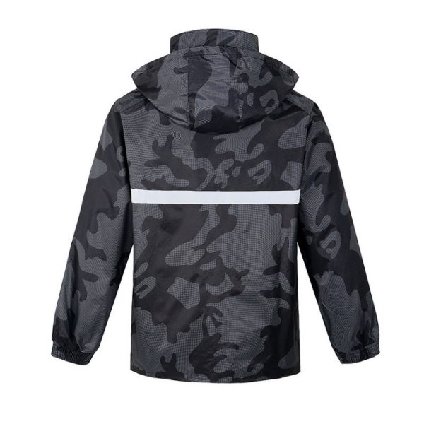 High Quality Motorcycle Waterproof Rain Suit Double Layer with Reflector Camouflage