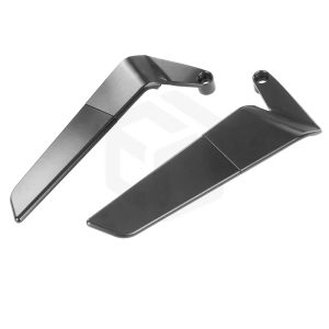 New Universal Motorcycle Kawasaki H2 Wing Style Side View Rear Mirrors CNC Machined High Quality White Glass