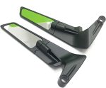 New Universal Motorcycle Kawasaki H2 Wing Style Side View Rear Mirrors CNC Machined High Quality White Glass