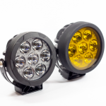 HJG External LED 4.5inch Round EL72 White Yellow 7 LED Light 140 Watt Removeable Lens Motorcycle Jeep