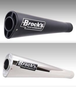 Motorcycle Brocks exhaust Long Big Muffler Silencer S2B High Performance