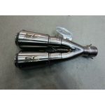 Motorcycle SC Project Dual Pipe Nose Exhaust E09 High Quality Muffler Silencer