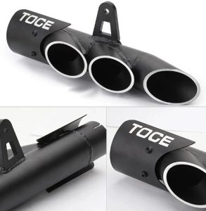 Motorcycle TOCE Exhaust 2 Outlet 3 Outlet Free Flow Aluminum Slip On Muffler