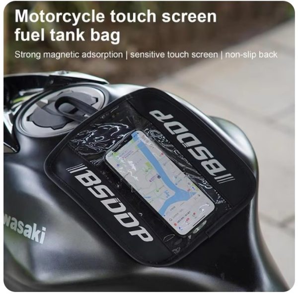 BSDDP Motorcycle Fuel Tank Bag Magnetic Transparent Waterproof Bag Mobile Holder Phone Pouch