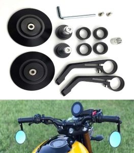 High Quality Cafe Racer CNC Motorcycle Rear View Bar End Mirror Handlebar Mirrors