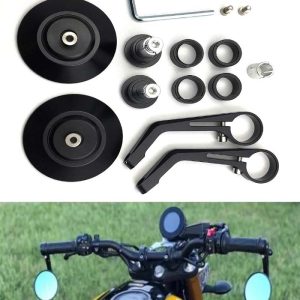 High Quality Cafe Racer CNC Motorcycle Rear View Bar End Mirror Handlebar Mirrors