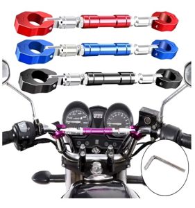 Motorcycle Handle Cross Bar Extension For LED Lights and Mobile Holder Buttons Reduce Vibration