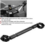 Motorcycle Handle Cross Bar Extension For LED Lights and Mobile Holder Buttons Reduce Vibration