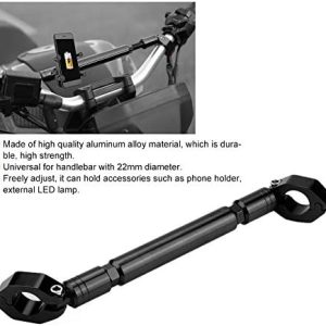 Motorcycle Handle Cross Bar Extension For LED Lights and Mobile Holder Buttons Reduce Vibration