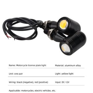 Motorcycle Mini Metal Jet Black Bullet Flasher L17 Turn Signals Indicator Yellow Amber 2pc