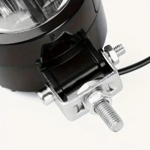 Motorcycle Round External White LED Light Wide Focus Spot Light with DRL RED BLUE WHITE Yellow Metal Body