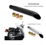 Motorcycle Vintage Cafe Racer Slip-on Exhaust Classic Brat Chopper bobber for Royal Enfield and Harley Muffler E02