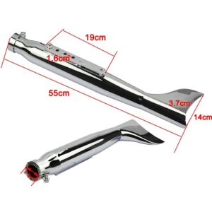 Motorcycle Vintage Slip-on Exhaust Classic Fish Tail for Royal Enfield and Harley Muffler