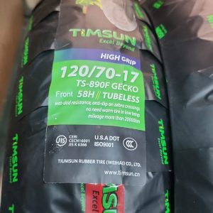 Timsun Tubeless Tyre 120-70-17 TS-890F GECKO Tire High Grip Model 58H