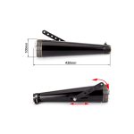 Universal Motorcycle Cafe Racer Exhaust F3 Mufflers Silencer Brat Chopper Bobber Motorbike System Black 38-45mm