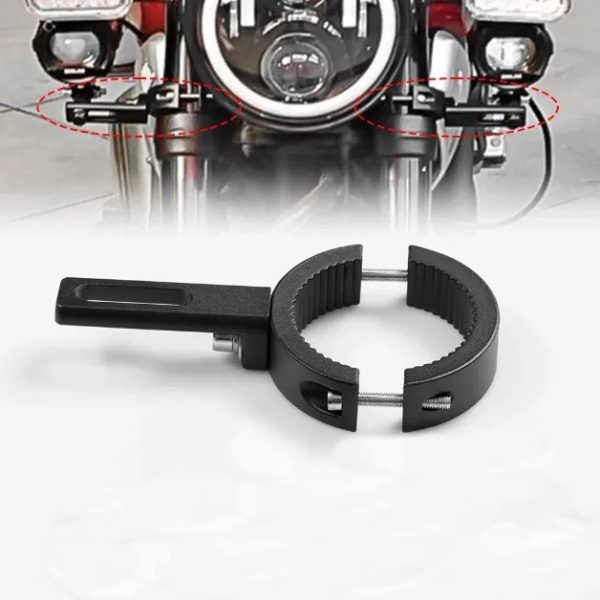 Universal Motorcycle LED Clamps Shocks Mounting Bracket Lights Extension Mount 38-50mm