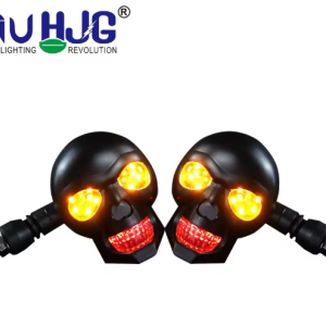 LIU HJG Motorcycle Skull Turn signal LED indicators 2pc