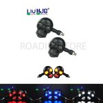 Model name :Turn light H-01 Voltage :DC12v-24v Materials: Metal ABS+Rubber Light color :Yellow +white/blue/red Screw size :10MM Trademark : LiuHJG