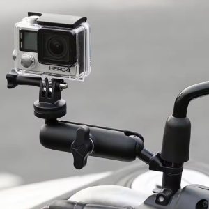 Motorcycle Handlebar Mount 360 Rotation Angle Adjustable for Action Sports cam GoPro Hero Motorbike Multi Function Super Clamp for Cycling Panoramic Video