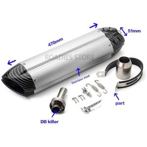 Motorcycle MIVV Exhaust Universal Muffler Silencer Free Flow DB Killer Bass Loud Increase Performance