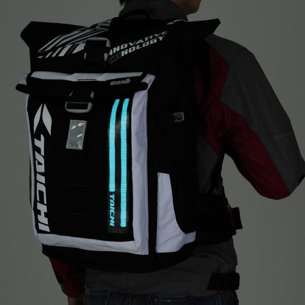 TAICHI 272 Waterproof Bag pack with LED Neon Light Riding Luggage Bag Motorcross bagpack Travel backpack