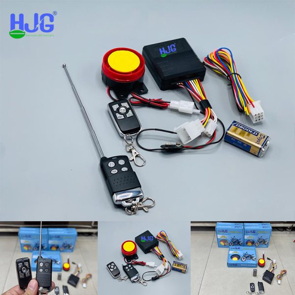 Universal Motorcycle Metal Remote Security Alarm System With Antenna For Long Range and Extra Battery Backup