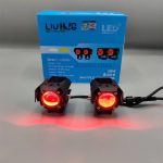 Liu HJG External White Yellow Fog Light Mini Driving with Red DRL Devil Eye 30+30 watts 2pc