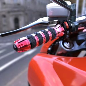 New Universal CNC Aluminum Rubber Rizoma Motorcycle Handle Grips Honda Suzuki Yamaha R033