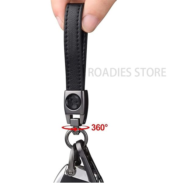 Premium Metal Leather Bikes Keychain Unique Stylish Hook Belt for Men Women Key Chain