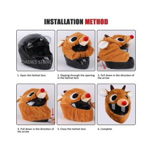 Universal Adifare Rabbit Bunny Fun Motorcycle Winter Full Helmet Cover Dust Protection