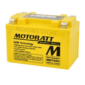 MOTOBATT MBTX9U 12V AGM Battery Replacement of Yuasa YTX9-BS/YT12A-BS/YTZ12S/YTZ14S DEKA ETX9