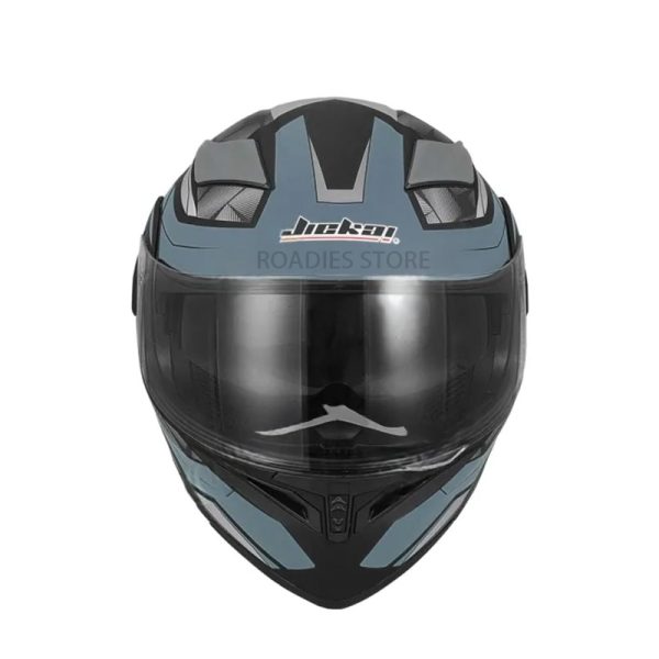 JIEKAI JK-902 Grey With Red Lines Uplift Dual Visor Helmet DOT jk902 Jiakai With Built In Spoiler